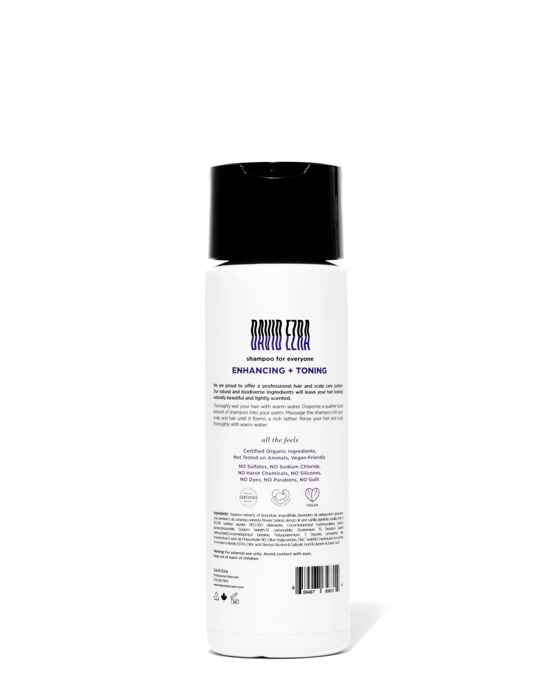 Enhancing + Toning Purple Shampoo - David Ezra Professional Haircare