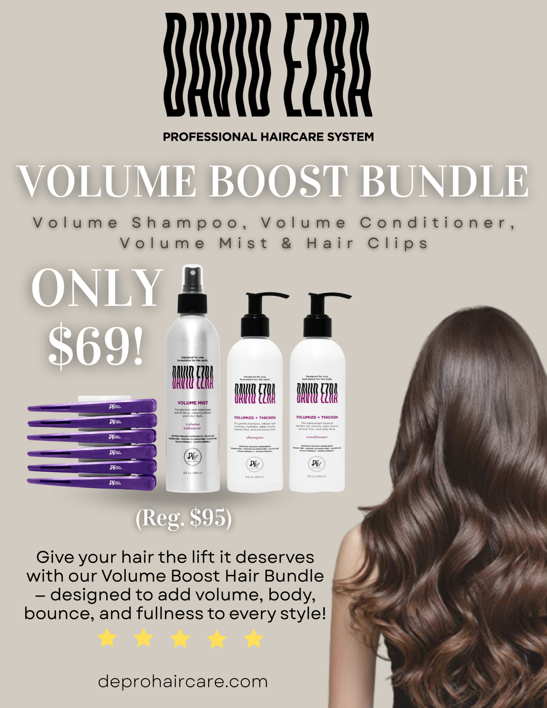 Volume Boost Hair Bundle - David Ezra Professional Haircare